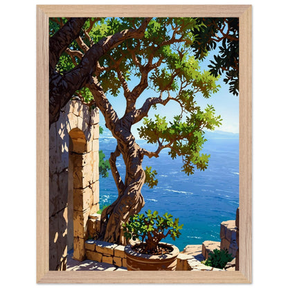 Affiche Figuier ancien Encadrée, cadre bois 30x40 cm