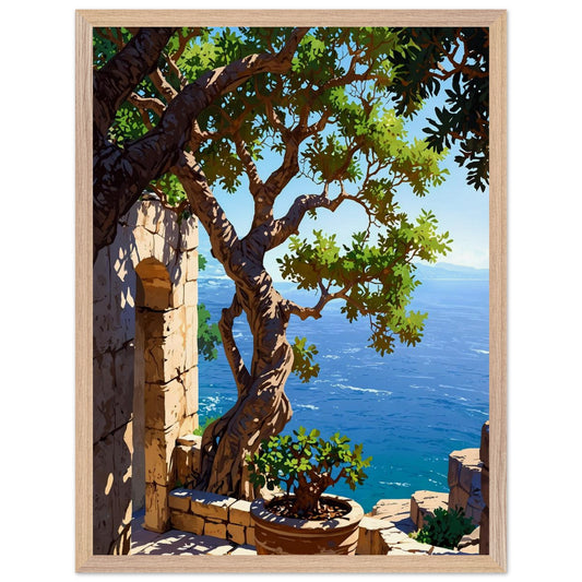 Affiche Figuier ancien Encadrée, cadre bois 45x60 cm