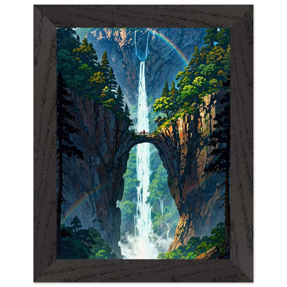 Affiche Île flottante Encadrée, cadre noir 15x20 cm