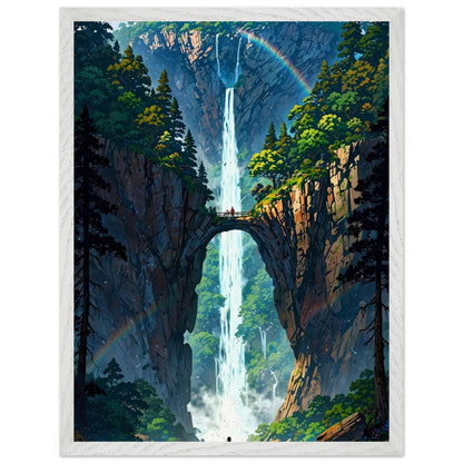 Affiche Île flottante Encadrée, cadre blanc 45x60 cm