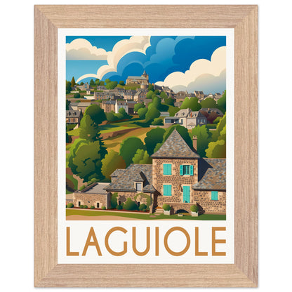 Affiche Laguiole - Encadrée, cadre bois 15x20 cm