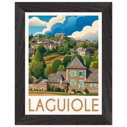 Affiche Laguiole - Encadrée, cadre noir 15x20 cm