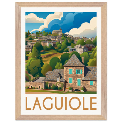 Affiche Laguiole - Encadrée, cadre bois 30x40 cm