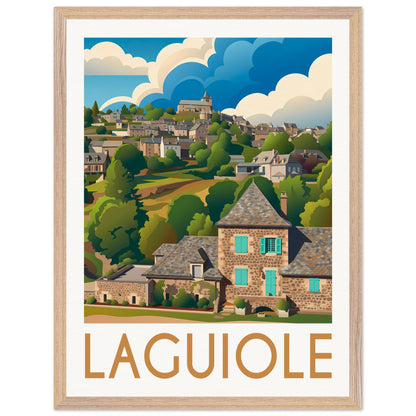 Affiche Laguiole - Encadrée, cadre bois 45x60 cm