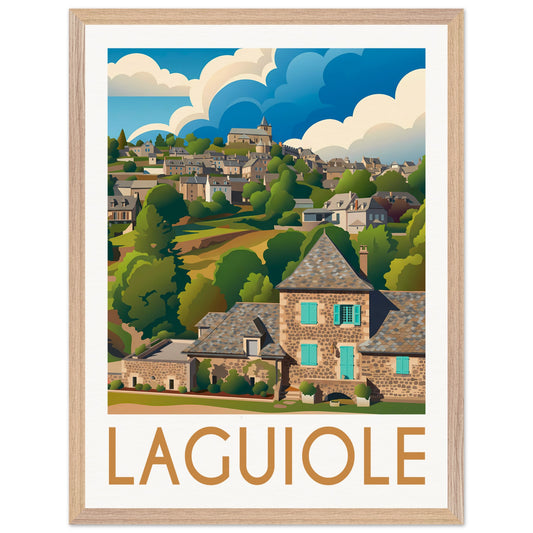 Affiche Laguiole - Encadrée, cadre bois 45x60 cm