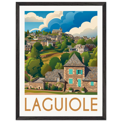 Affiche Laguiole - Encadrée, cadre noir 45x60 cm