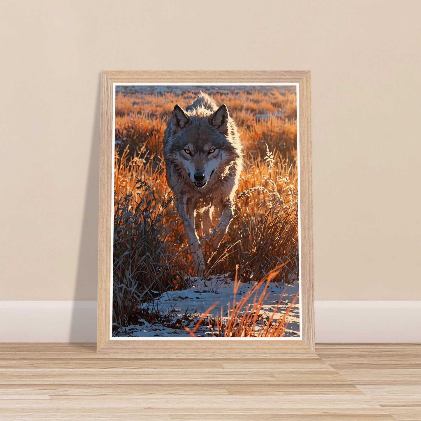 Affiche Louve Encadrée, cadre bois 30x40 cm