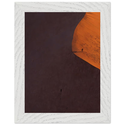Affiche Marcheur solitaire Encadrée, cadre blanc 15x20 cm
