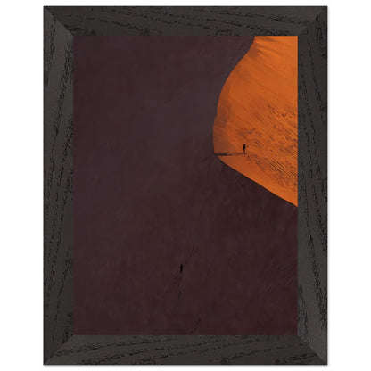 Affiche Marcheur solitaire Encadrée, cadre noir 15x20 cm