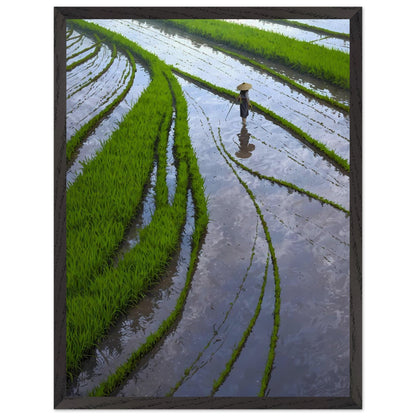 Affiche Paysanne Encadrée, cadre noir 45x60 cm