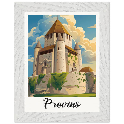 Affiche Provins - Encadrée, cadre blanc 15x20 cm