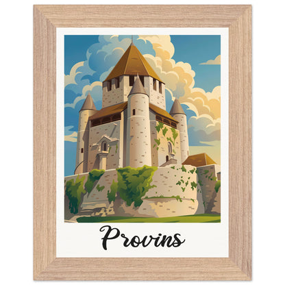 Affiche Provins - Encadrée, cadre bois 15x20 cm