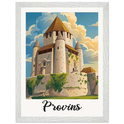 Affiche Provins - Encadrée, cadre blanc 30x40 cm