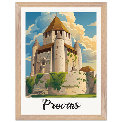 Affiche Provins - Encadrée, cadre bois 30x40 cm