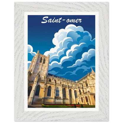 Affiche Saint-Omer - Encadrée, cadre blanc 15x20 cm
