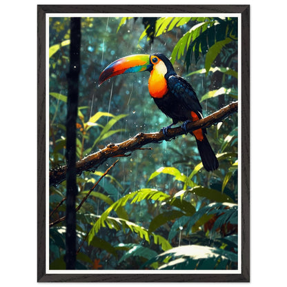 Affiche Toucan à Carène Encadrée, cadre noir 45x60 cm