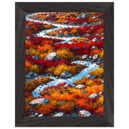 Affiche Toundra en automne Encadrée, cadre noir 15x20 cm