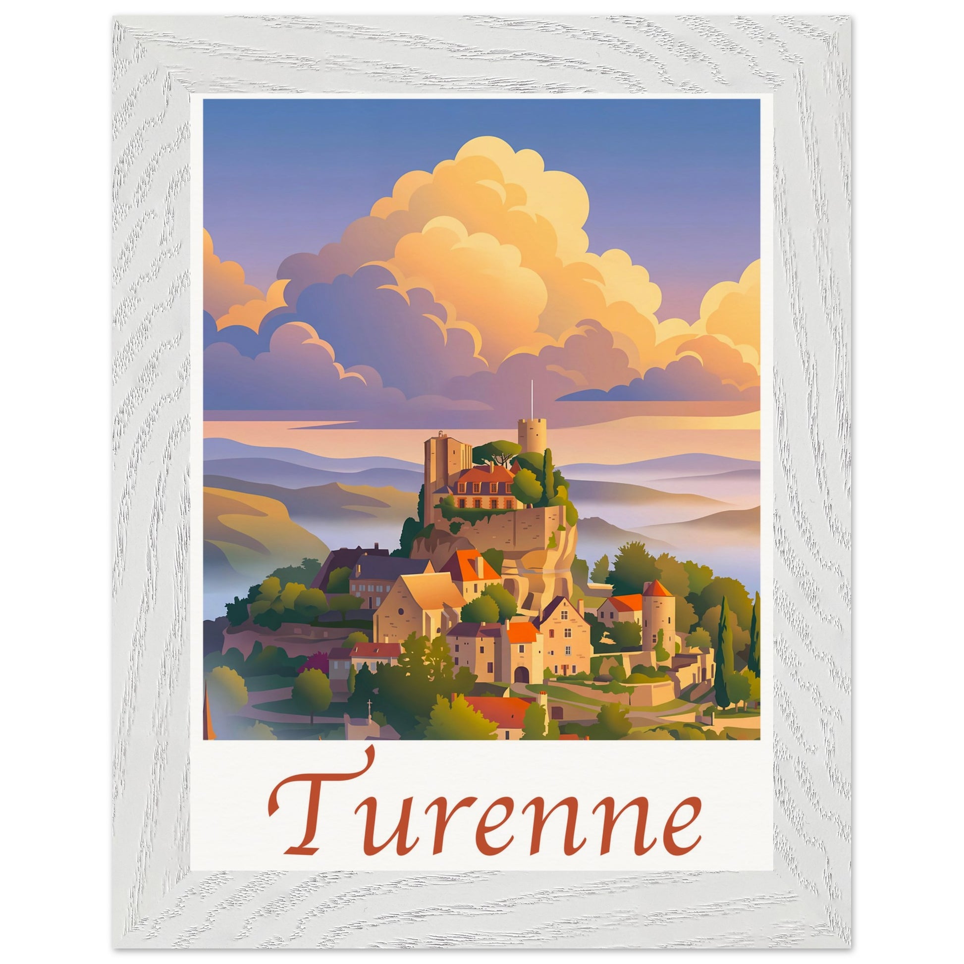 Affiche Turenne - Encadrée, cadre blanc 15x20 cm