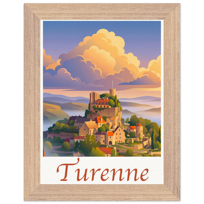 Affiche Turenne - Encadrée, cadre bois 15x20 cm