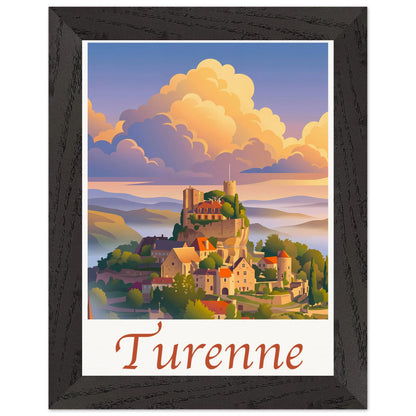 Affiche Turenne - Encadrée, cadre noir 15x20 cm