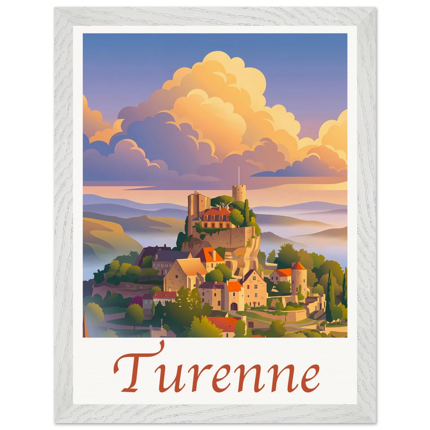 Affiche Turenne - Encadrée, cadre blanc 30x40 cm