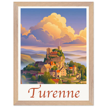Affiche Turenne - Encadrée, cadre bois 30x40 cm