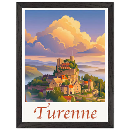 Affiche Turenne - Encadrée, cadre noir 30x40 cm
