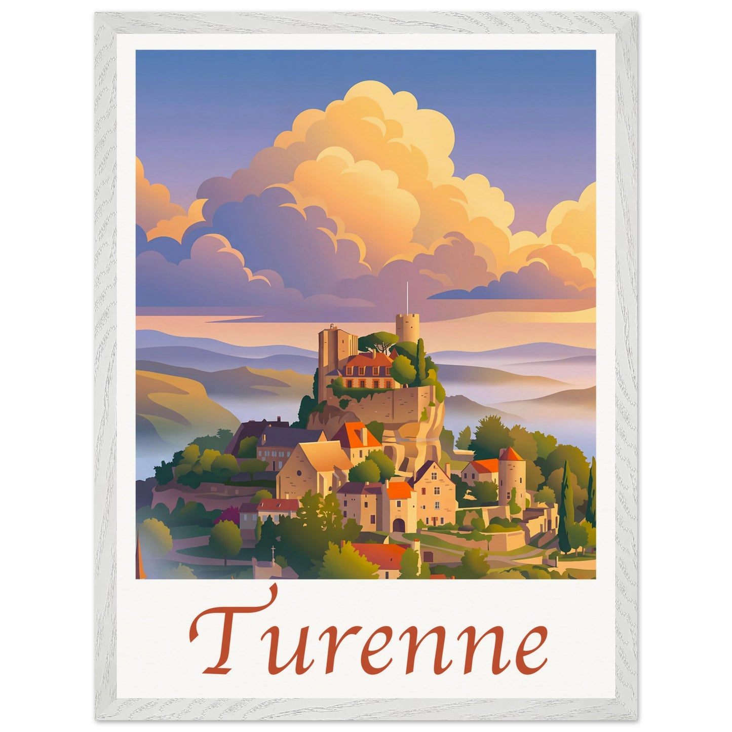 Affiche Turenne - Encadrée, cadre blanc 45x60 cm