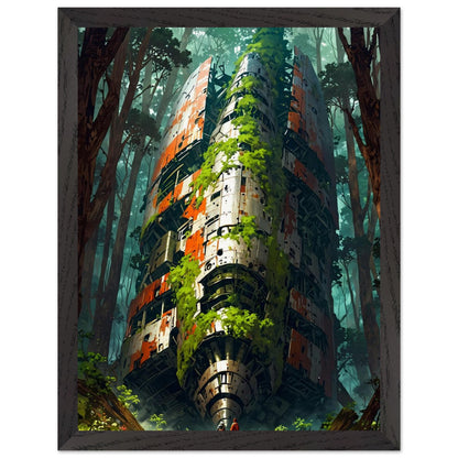 Affiche Vaisseau de Métal Encadrée, cadre noir 30x40 cm