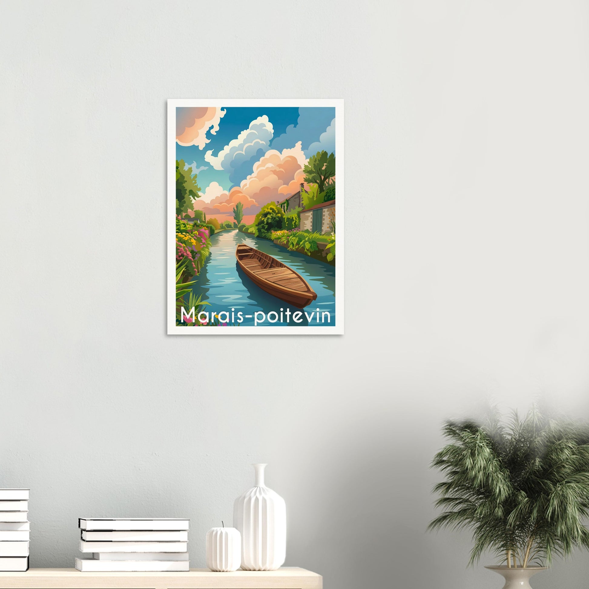 Affiche Marais Poitevin, mise en situation dans un intérieur (vue 2)