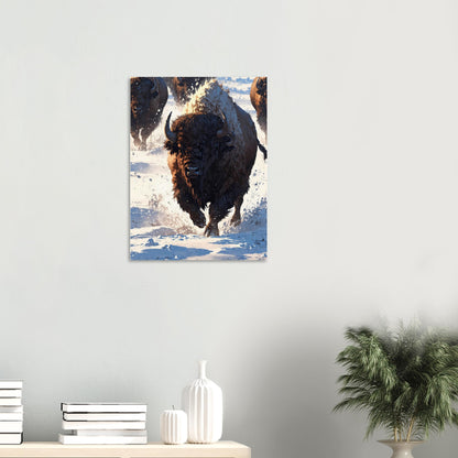 Affiche Bison, mise en situation dans un intérieur