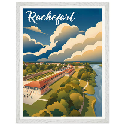Affiche Rochefort encadrée, cadre bois (vue 4)