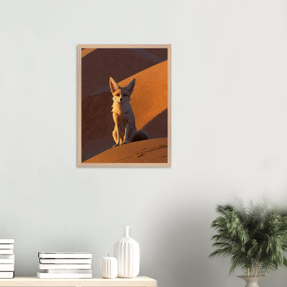Affiche Fennec encadrée, cadre bois (vue 5)