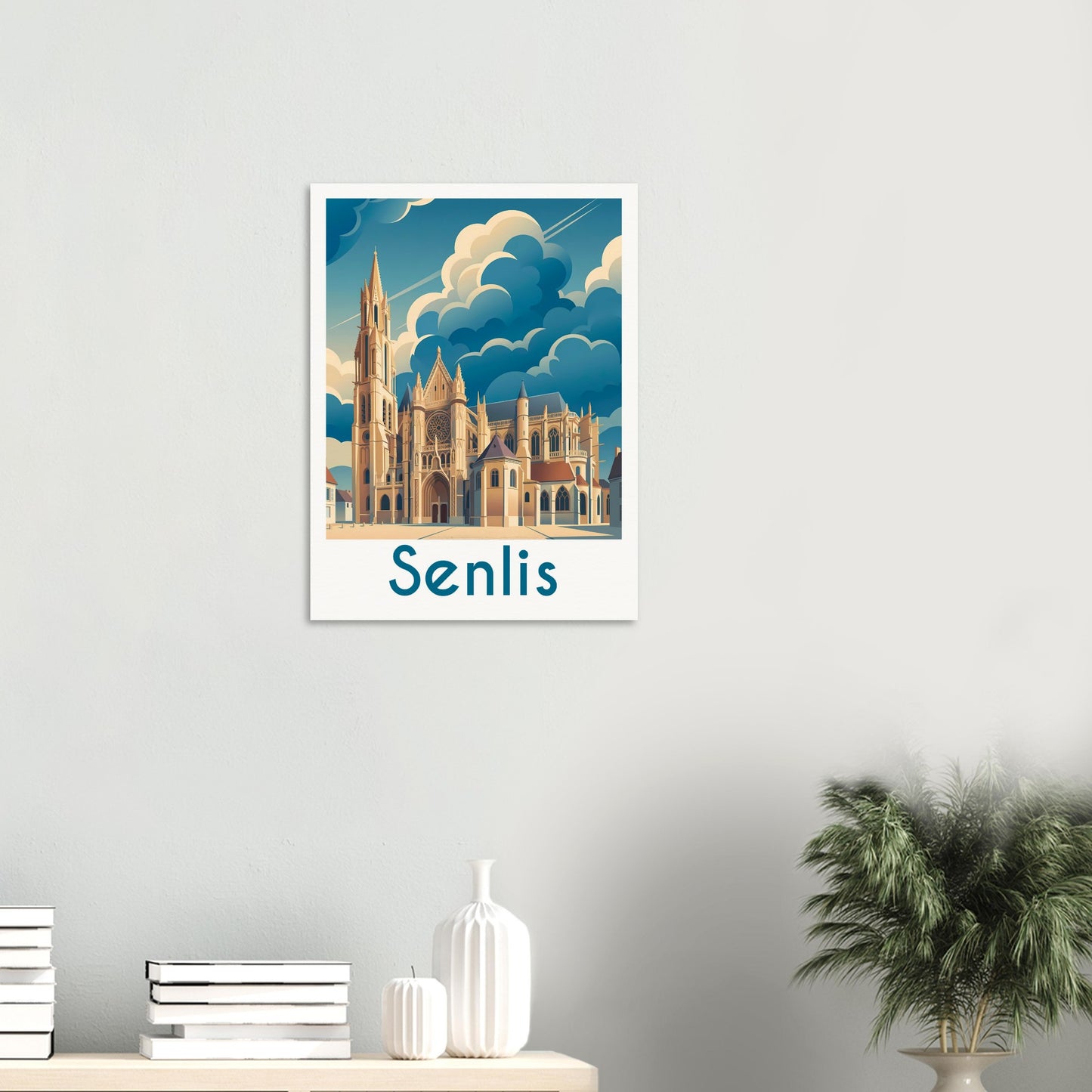 Affiche Senlis, mise en situation dans un intérieur