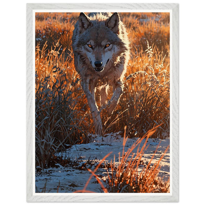 Affiche illustrée Louve Encadrée — poster rétro, impression beaux-arts 250g