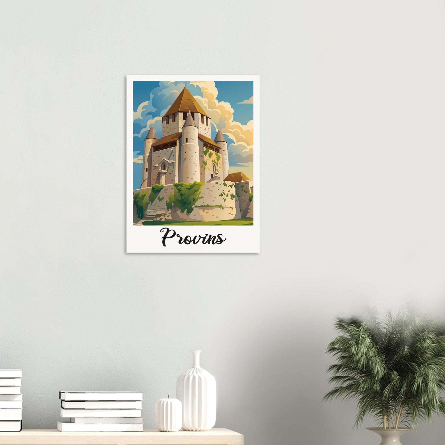 Affiche Provins, mise en situation dans un intérieur