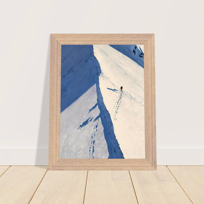 Affiche Coureur de Montagne encadrée, cadre bois (vue 4)