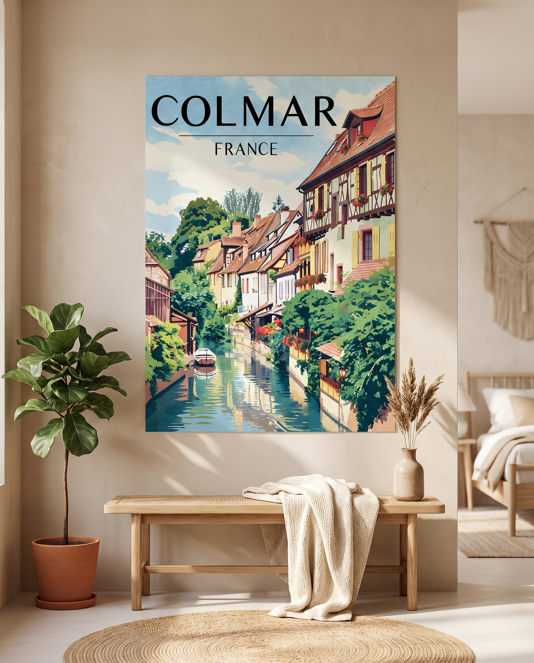 Affiche Colmar en situation dans un intérieur