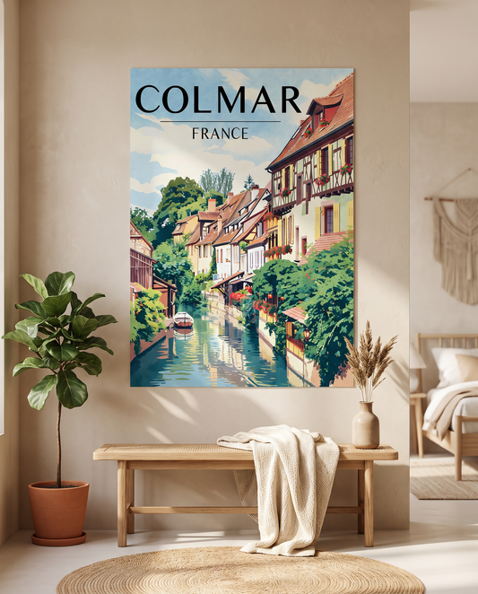 Affiche Colmar en situation dans un intérieur