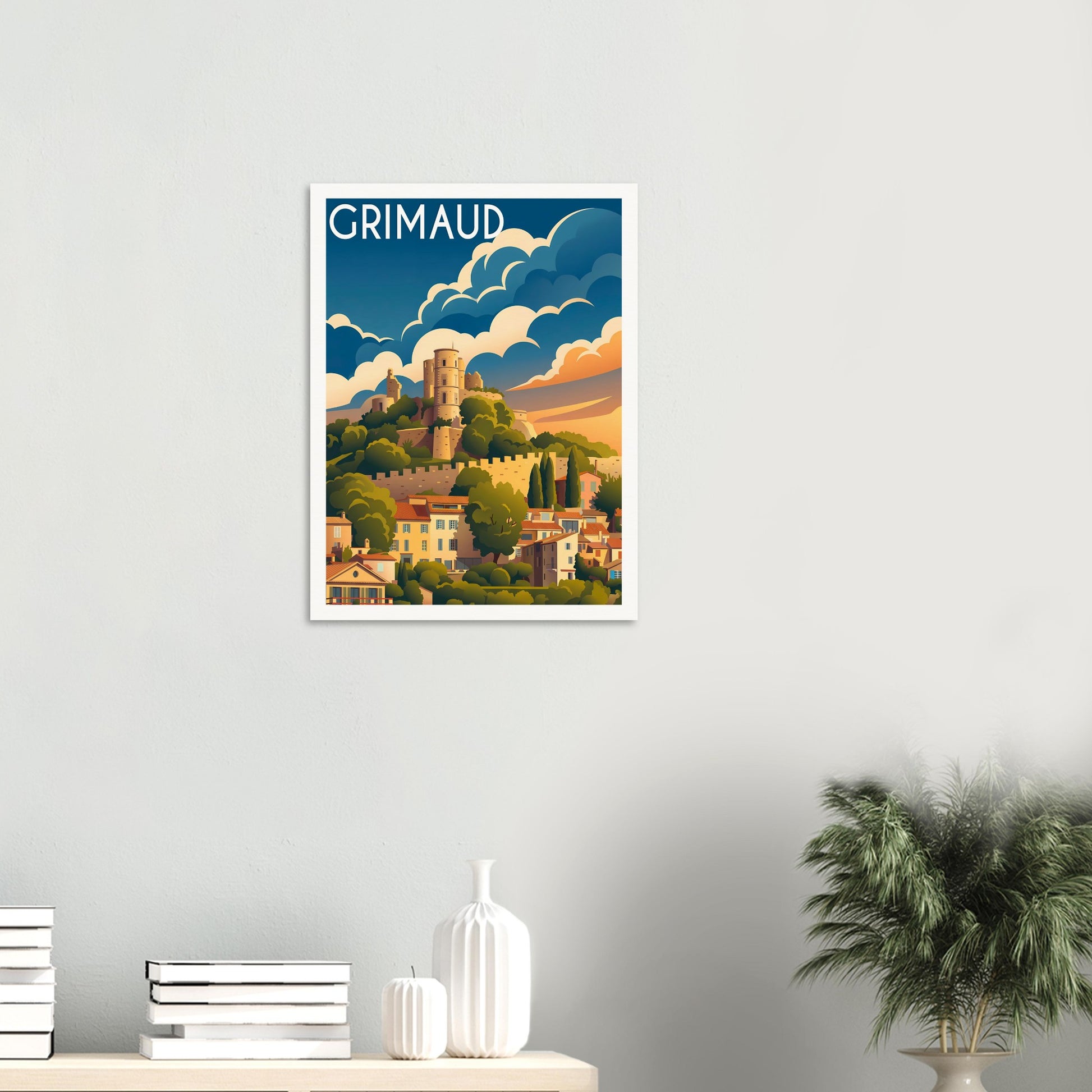 Affiche Grimaud, mise en situation dans un intérieur (vue 2)