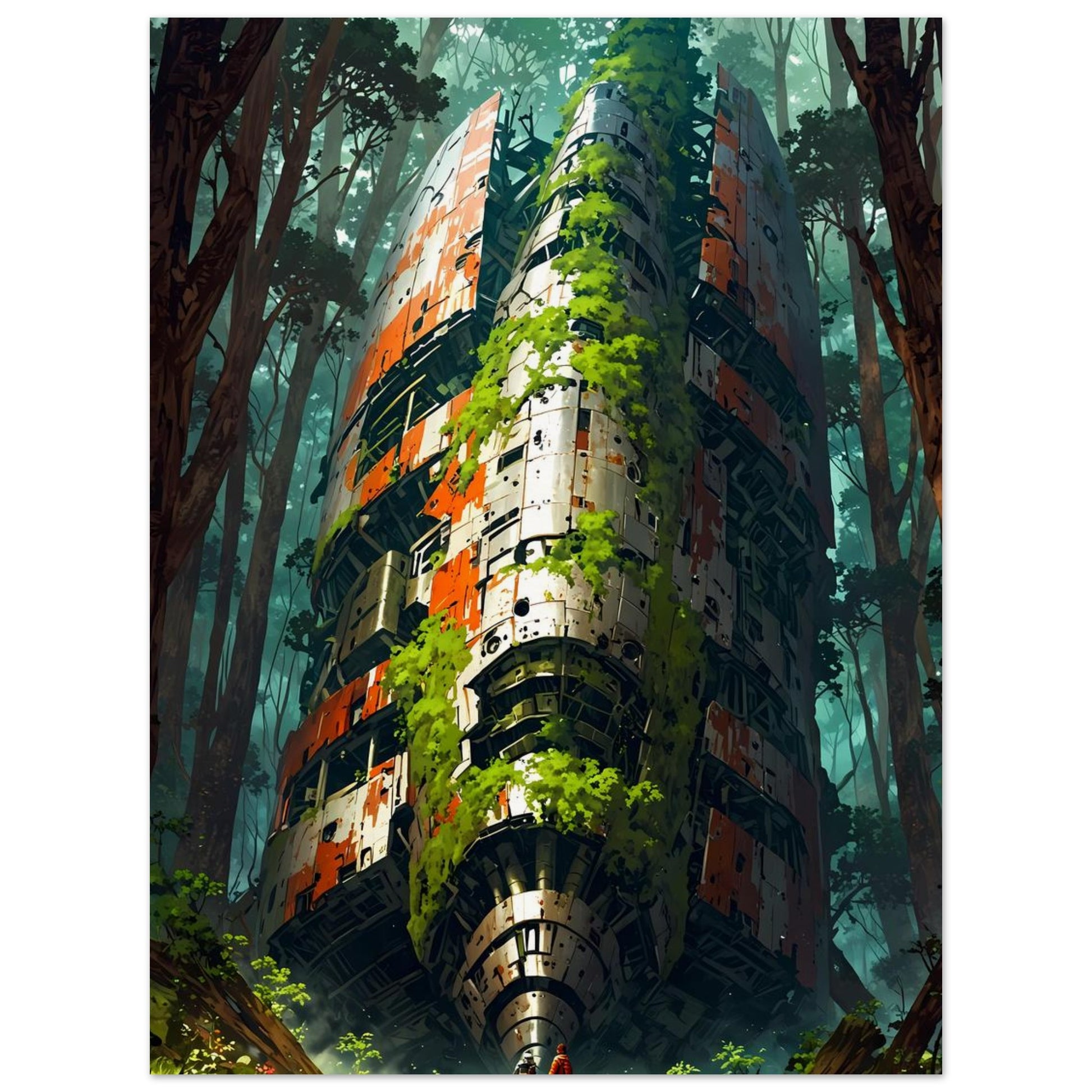Affiche illustrée Vaisseau de métal — poster rétro, impression beaux-arts 250g