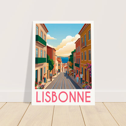 Affiche Lisbonne, mise en situation dans un intérieur
