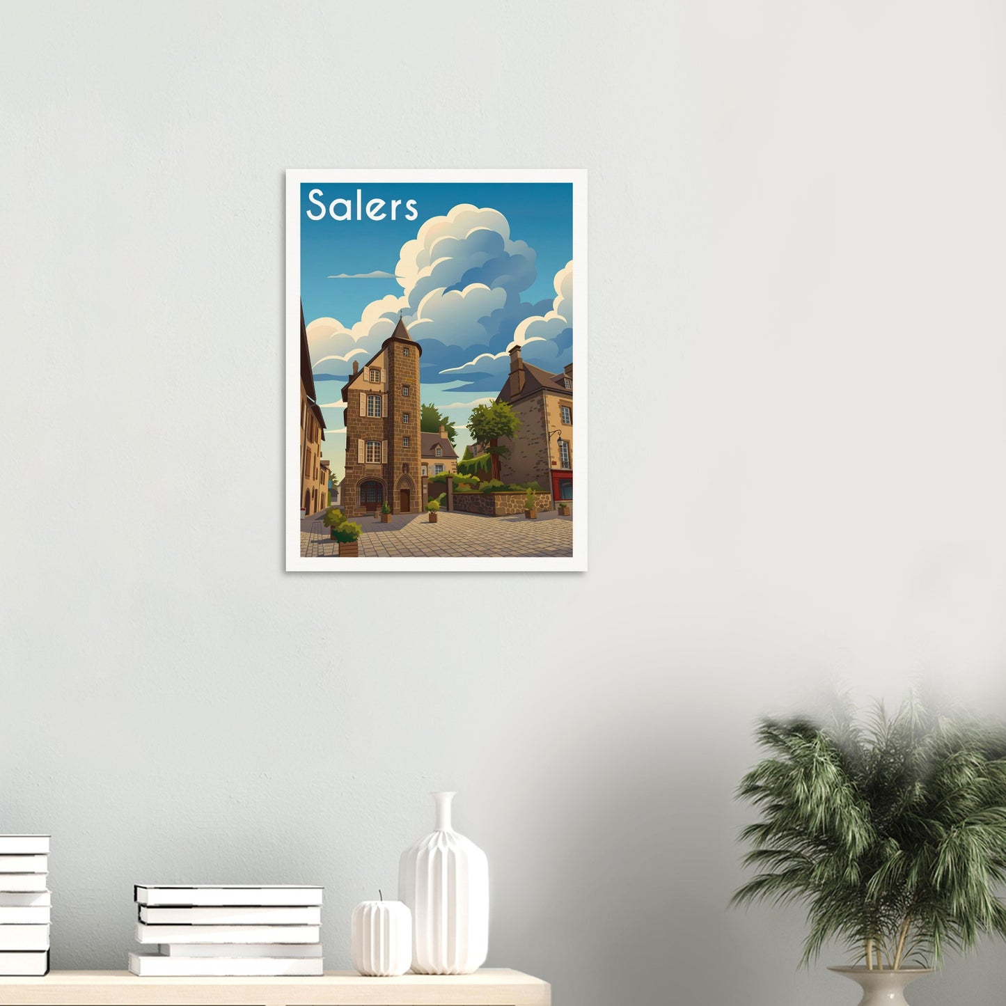 Affiche Salers, mise en situation dans un intérieur (vue 2)