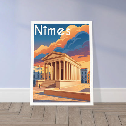 Affiche Nîmes, mise en situation dans un intérieur