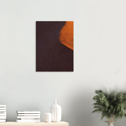 Affiche illustrée Marcheur solitaire — poster rétro, impression beaux-arts 250g