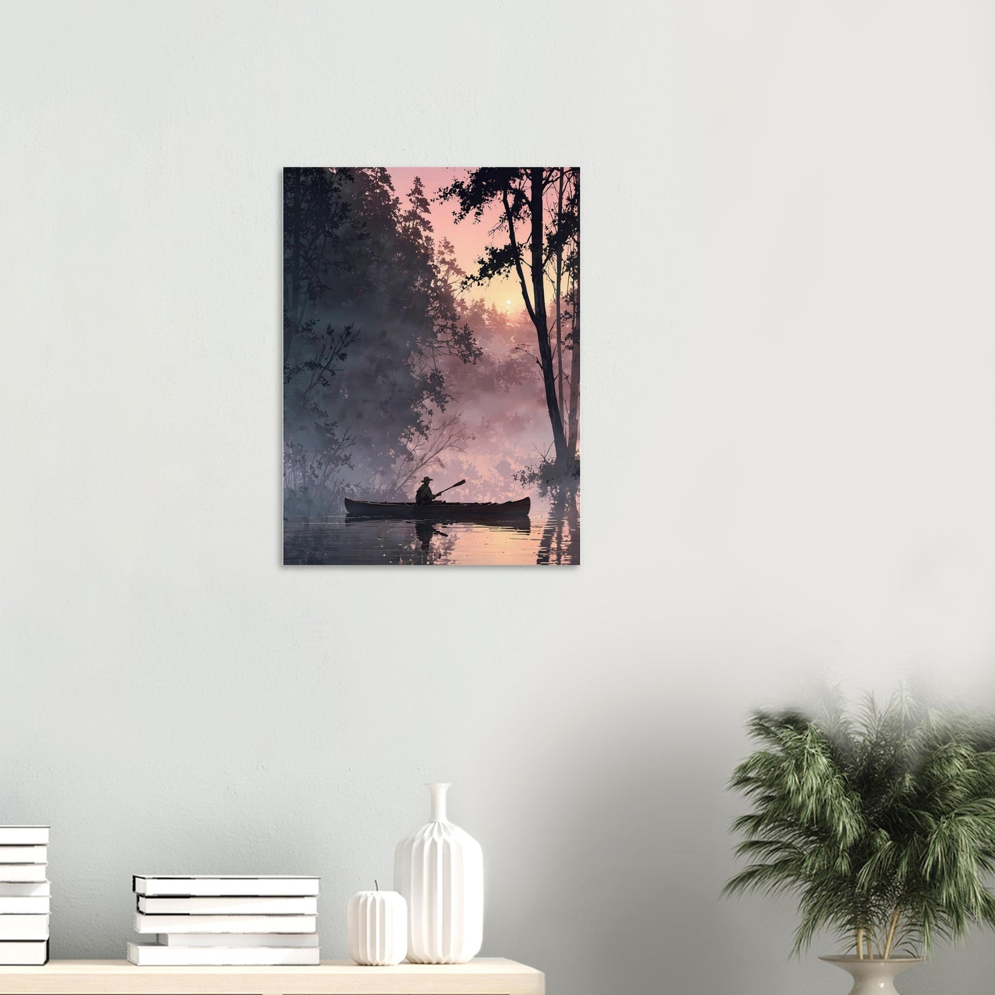 Affiche Pêcheur, mise en situation dans un intérieur (vue 2)