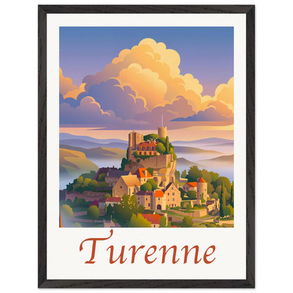 Affiche illustrée Turenne — poster rétro, impression beaux-arts 250g