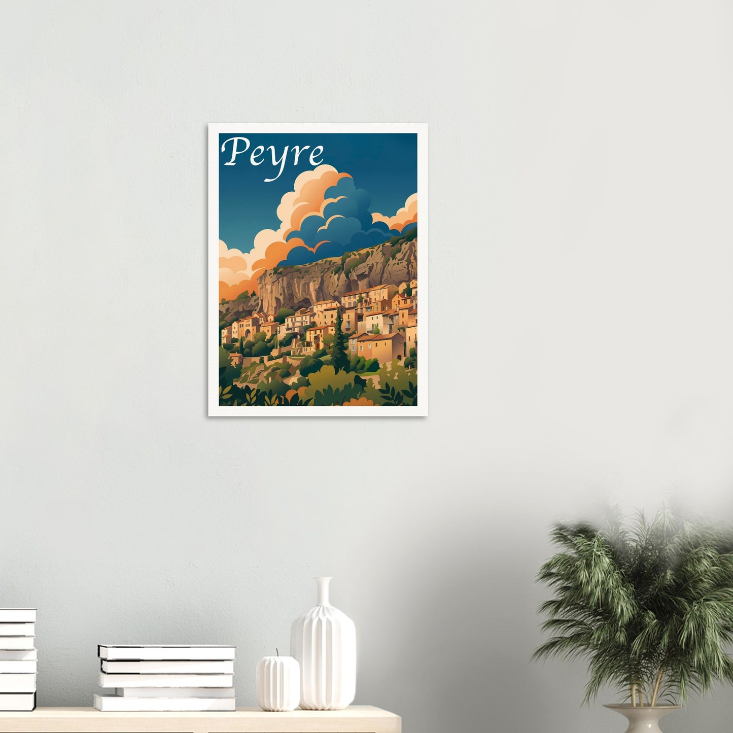 Affiche Peyre, mise en situation dans un intérieur