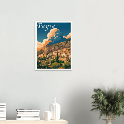Affiche Peyre, mise en situation dans un intérieur