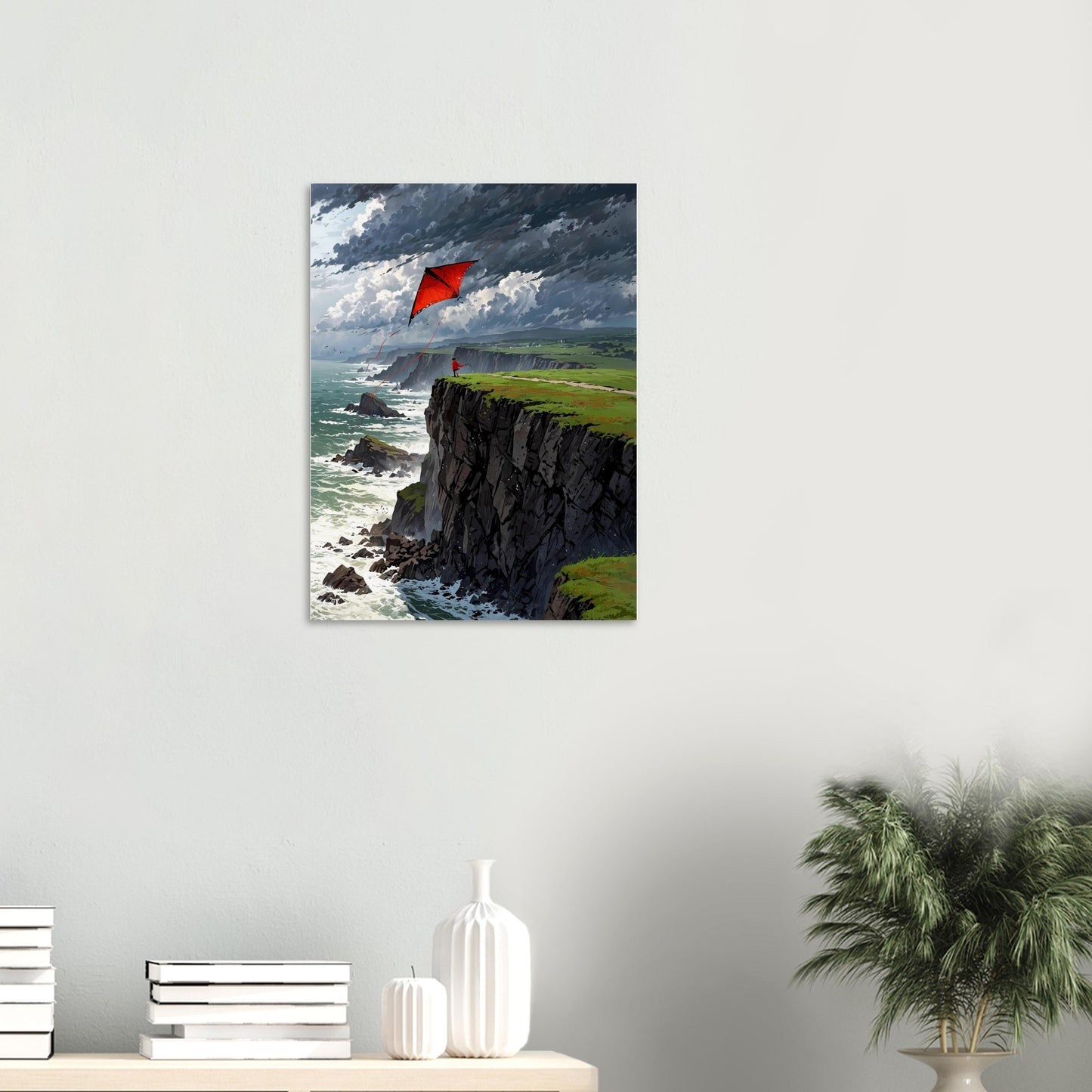 Affiche Enfant et Cerf-Volant, mise en situation dans un intérieur (vue 2)